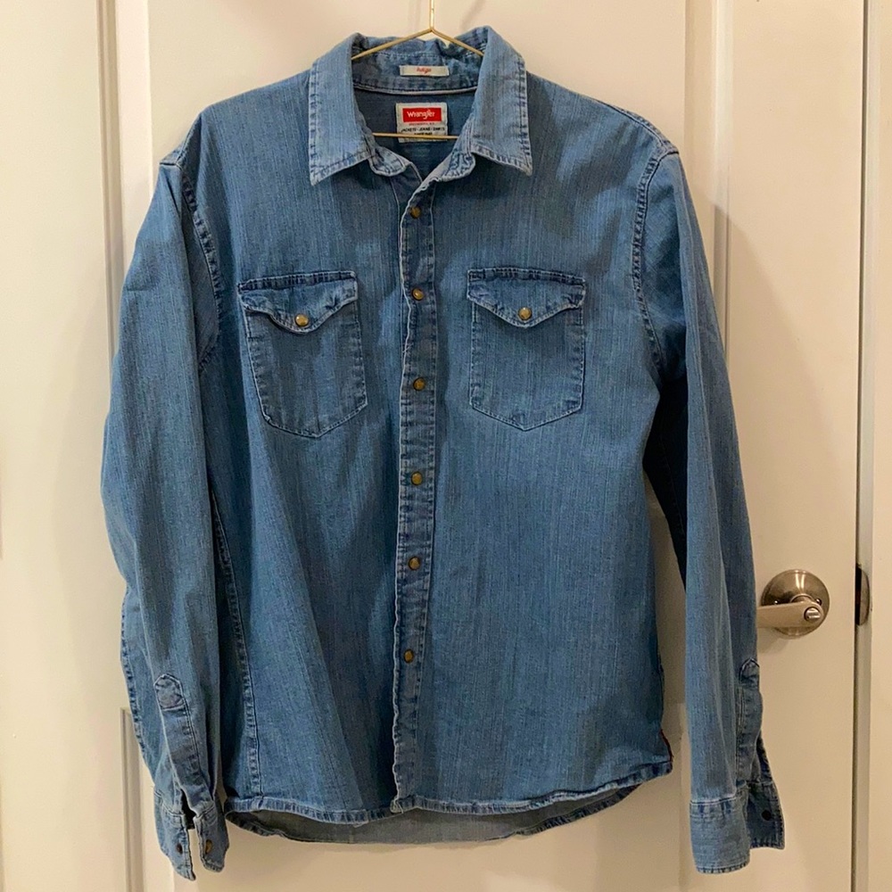 Índigo Wrangler Jean/Denim Shirt, L